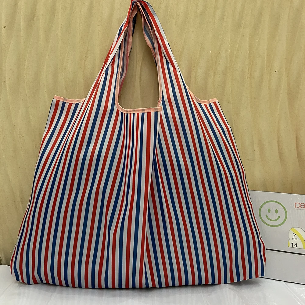 Cartoon Large Grocery Bag Tote Bag Foldable Shopping Bag Handbag Travel  Shoulder Bag Machine Washable Thickened Nylon