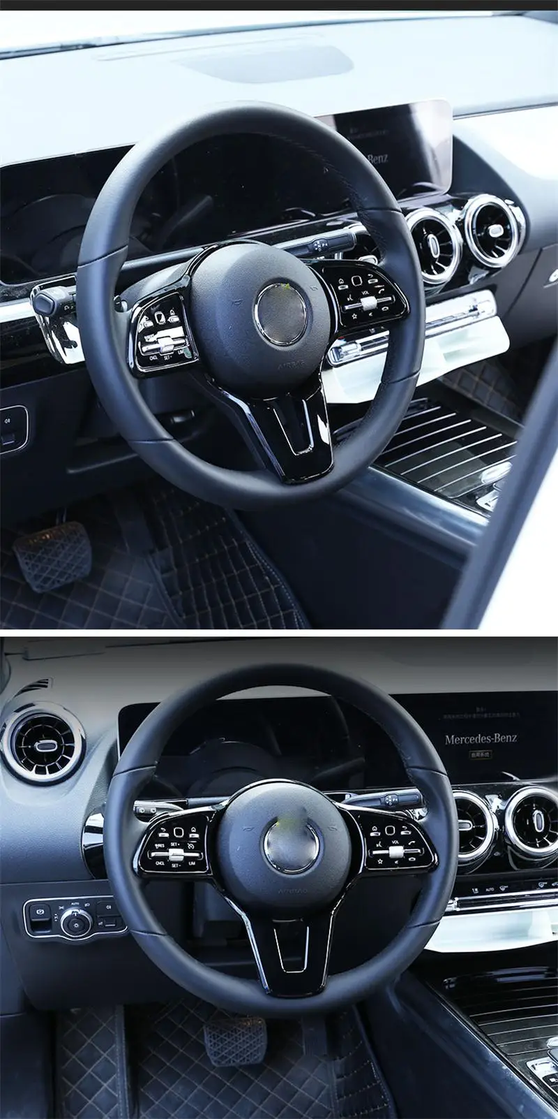 Автомобильный Стайлинг для Mercedes Benz A B C E G класс CLA CLS GLC GLE GLS W177 W247 W205 W213 C257 X253 кнопки рулевого колеса наклейки