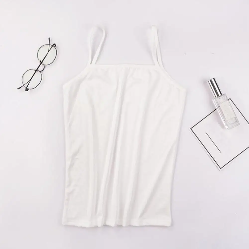 Summer Tank Top Women Sexy Slim Camisole Spaghetti Strap Cotton Vest Breathable Female Undershirt Camis Tank Tops for Women images - 6