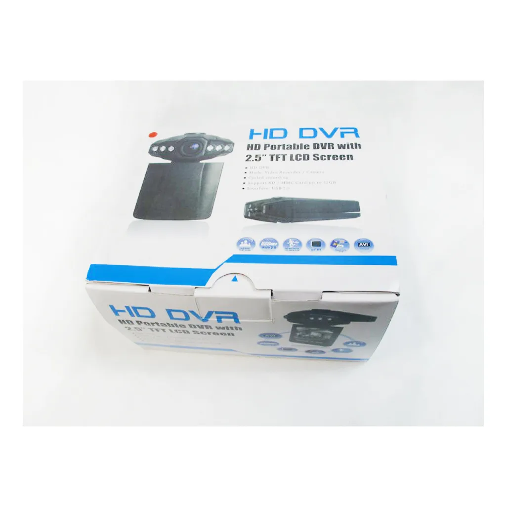 Автомобильный рекордер для вождения HD 1080P ночного видения поддерживает до 32G Full HD 1280x960 p 2,2 дюймов 6 светодиодный фонарь резервная камера