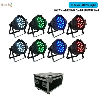 

No Tax Flight Case 8x Zoom LED Par Light RGBW 18x10w 4in1 Par Light Stage RGBWA 5in1 18x12w LED Par RGBWAUV 6in1 Par Wash Zoom