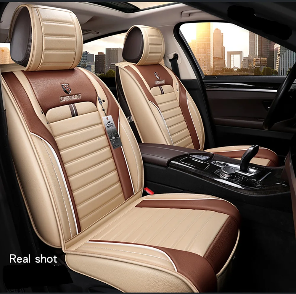 

Autocovers Car Seat Covers For Sudan SUV Durable Leather Adjuatable Five Seats Cushion 5pcs Mat For FIATGrande Punto Bravo II