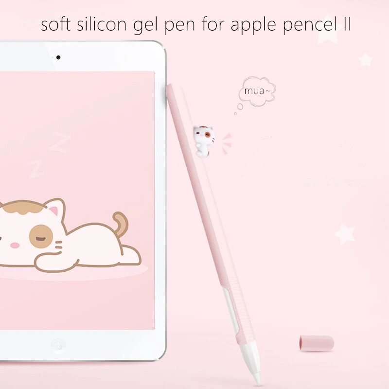 Цветной Мягкий силиконовый чехол для Apple Pencil, совместимый с iPad Tablet ручка-стилус, защитный чехол