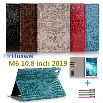 

Crocodile pattern Case For Huawei M6 Case 2019 10.8 inch PU Leather Stand Cover For Huawei Mediapad M6 Pro 10.8 '' VRD-AL09 Case
