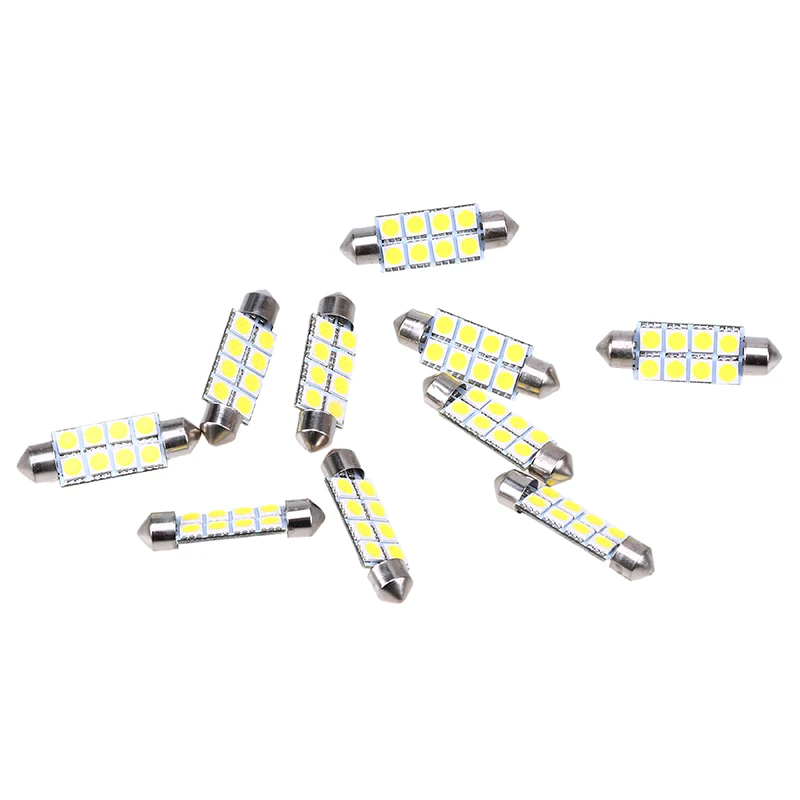 Posbay 10/20 шт 41 мм 5050 8 SMD белый микро общего автомобиля гирлянда для салона Купол