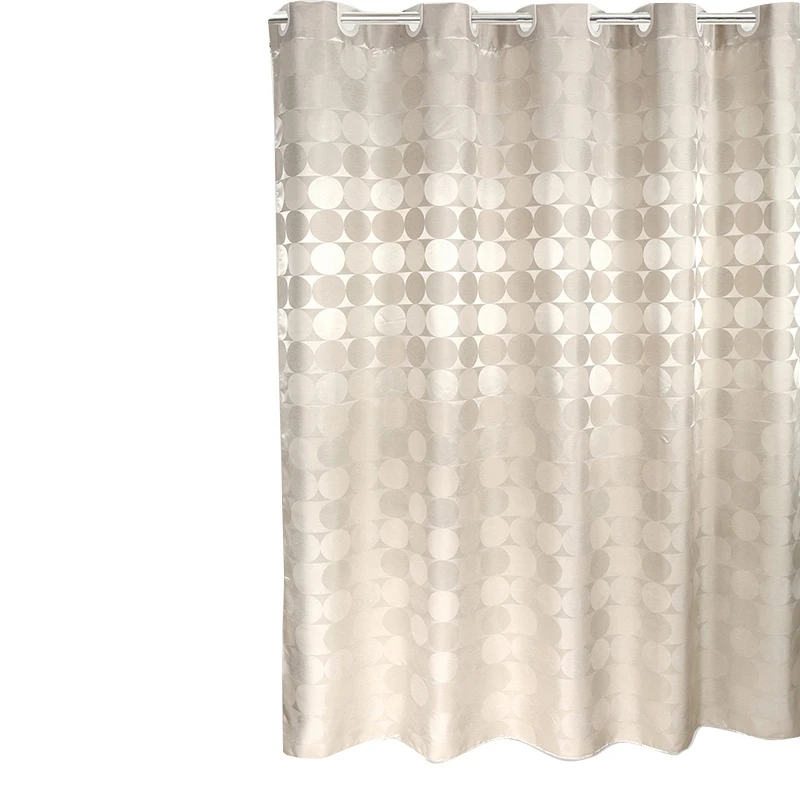 Baratos 200x220 Cm elegante círculo sólido Cortina de ducha tela de poliéster grueso impermeable cortina de baño molde Simple juego de baño Partitio