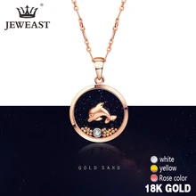 18K кулон из чистого золота, настоящее AU 750, Золотое очарование, разноцветный цветок, высококлассные трендовые Классические Вечерние ювелирные изделия,, новинка