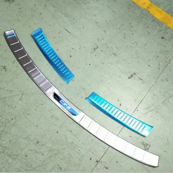 

REAR OUTER BUMPER PROTECTOR TRIM DOOR SILL SCUFF COVER PLATE ACCESSORIES Fit For Mazda CX-5 2013 2014 2015 Car Styling