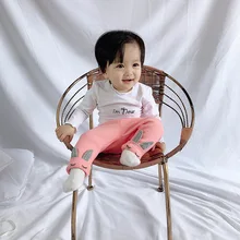 Зима, стиль, штаны для девочек, детские бархатные леггинсы, для детей 0-4 лет