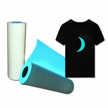 

Glow in The Dark PU Heat Transfer Vinyl Luminous T-Shirt Press Paper Sheet Iron on Print Pattern Noctilucent Art Crafts