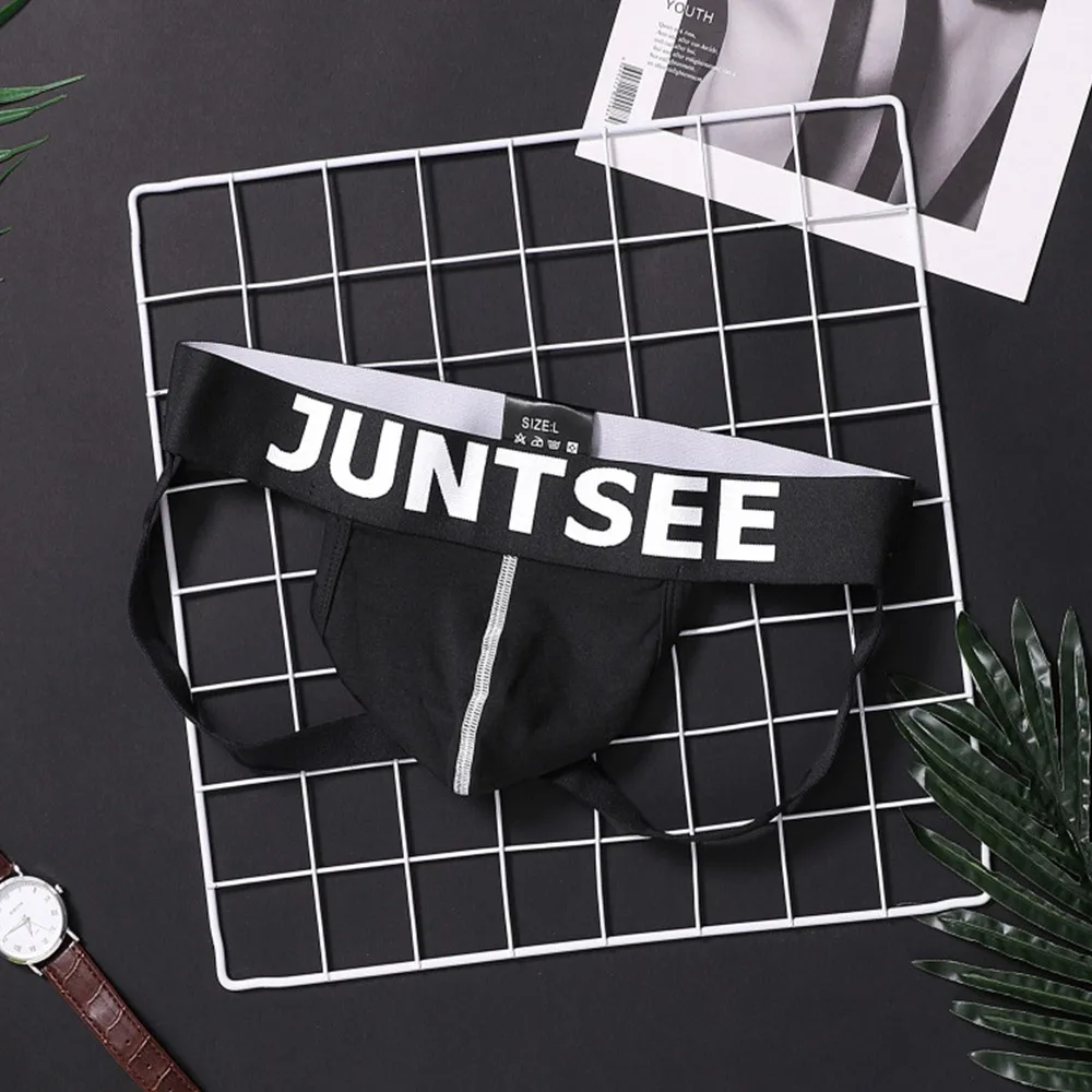 Мужские трусы джоки с заниженной талией желтые трусики-танга выпуклым мешочком