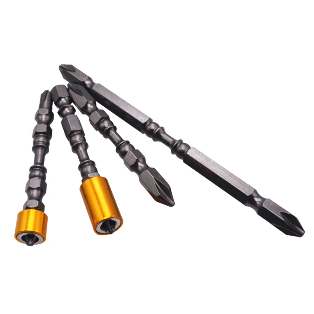 

4Pcs S2 Steel Removable Multifunction High Extension Screwdriver Set Double Cross Anti-Impact Electrical Magnet Driver