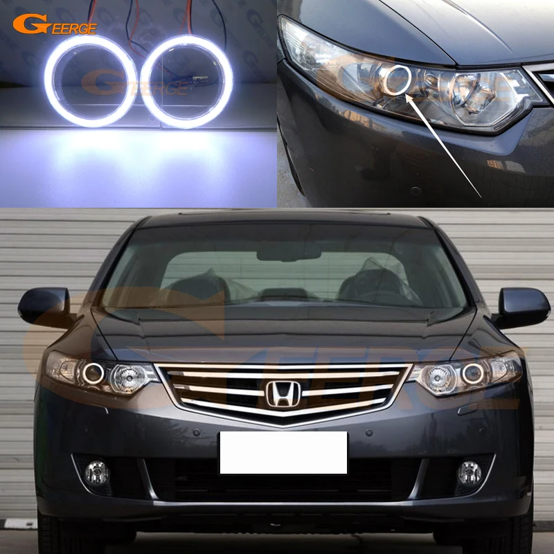 Отличные ультра яркие COB led Ангельские Глазки halo Кольца для Honda SPIRIOR 2009 2010 2011 | Отзывы и видеообзор