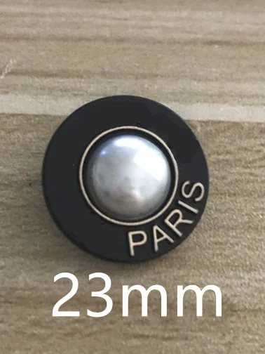 POVUOP большая металлическая кнопка с украшением в виде кристаллов с перламутровыми пуговицами для Костюмы 10 штук в 1 партии - Цвет: Белый