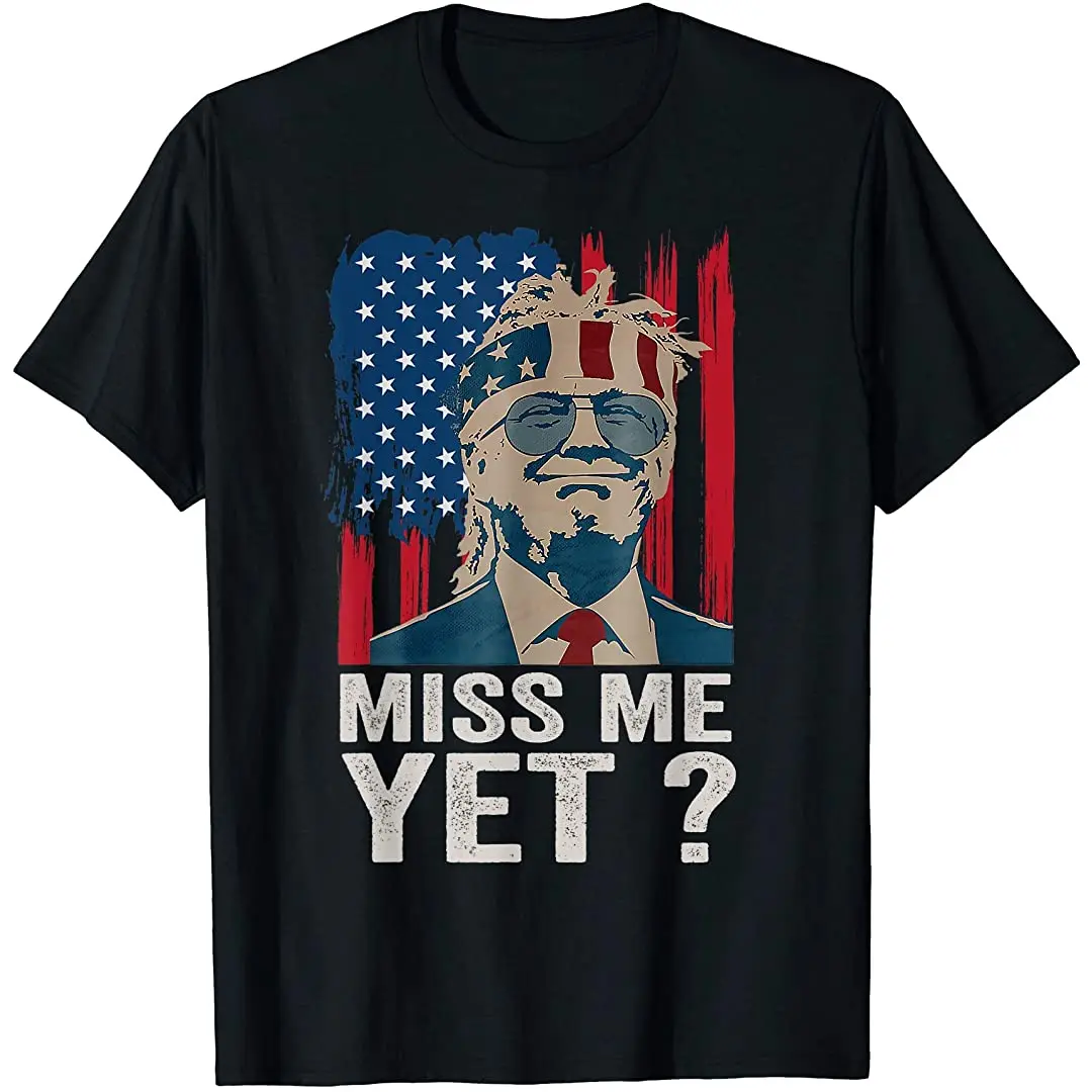 Винтажная футболка с надписью Miss Me Yet и забавным Трампом-мой президент в подарок |