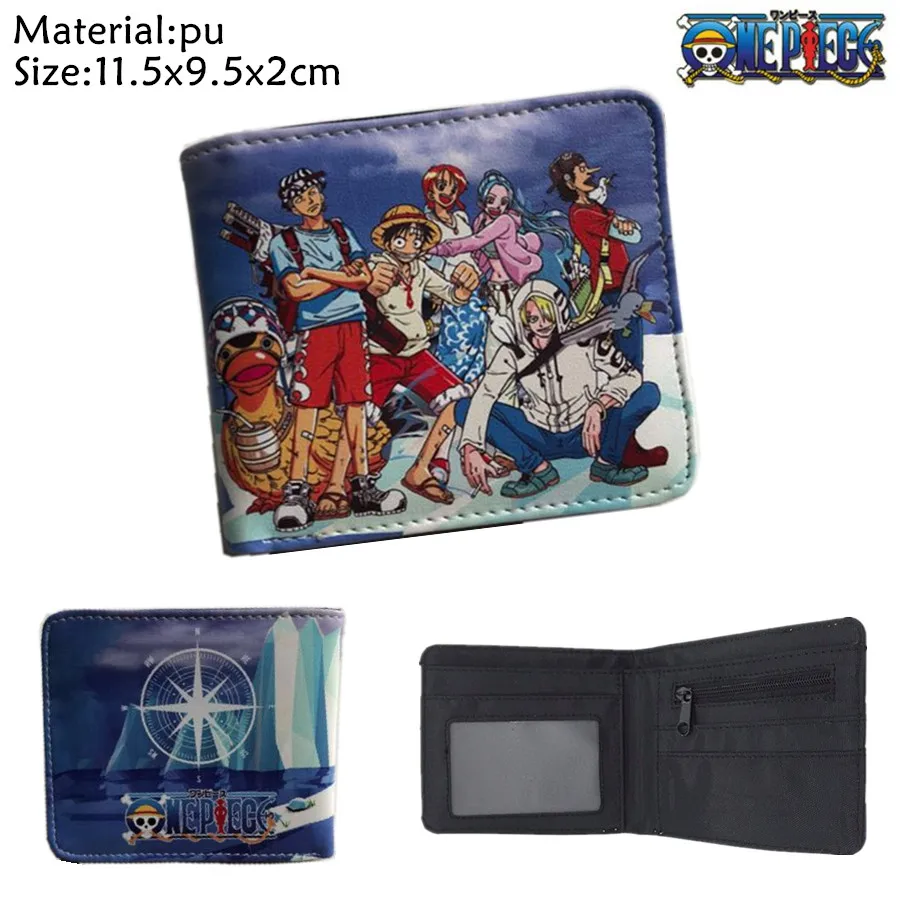 Аниме one piece Luffy PU кошелек на молнии карман для монет короткий двойной фото ID держатель для карт слоистых мальчиков девочек кожаный мультфильм кошелек подарок - Цвет: 06