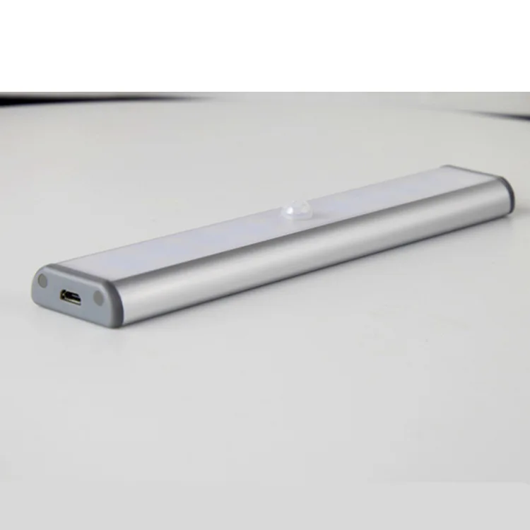 

Adsorption-20led Infrared Sensor Lamp Bedroom Bedside Night Light USB Charging Customizable Wholesale Silver