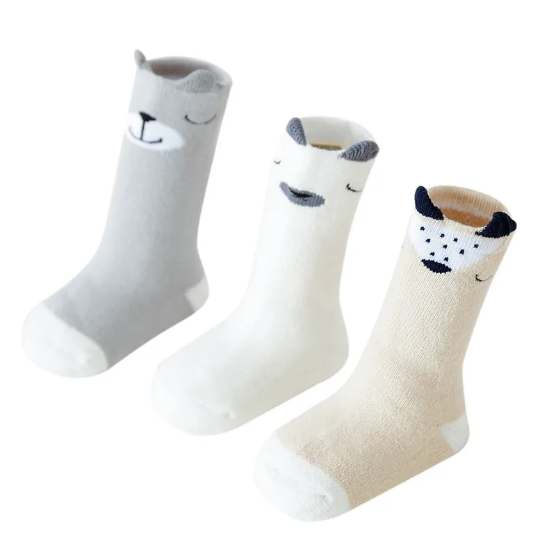 XL2311E 3Pairs/lot Infant Baby Socks Autumn soft Baby Socks for Girls Cotton Newborn Boy Toddler Socks Baby Clothes Accessories - Цвет: XL2311E