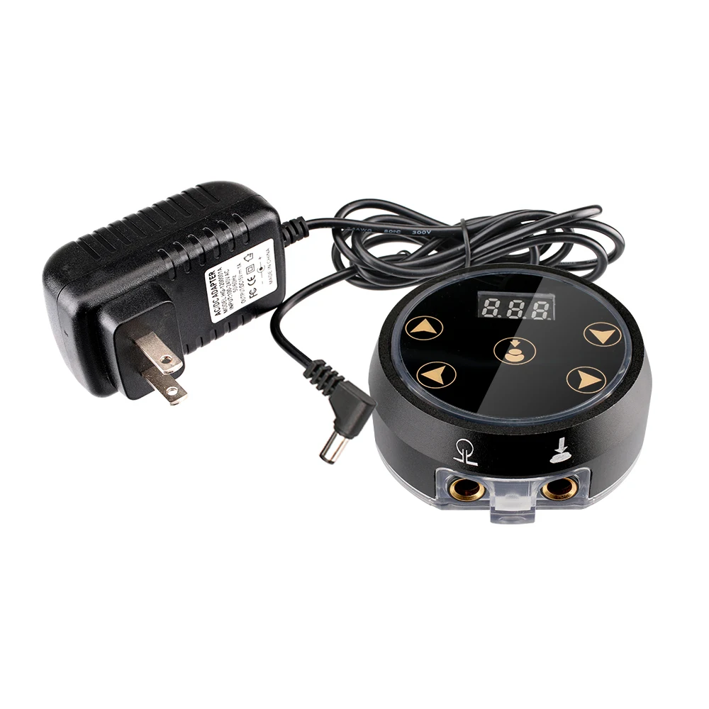 

New P178 Touch Screen Mine Digital Tattoo Machine Power Supply With Knob Adjustable Intelligent Light Black Color 2-12V