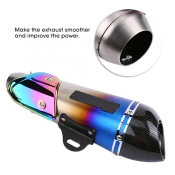 

Motorcycle Fashion Blue Universal 51mm Slip on Exhaust Muffler Rear Pipe Tailpipe stainless steel exhaust tube
