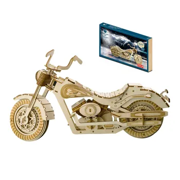 

Puzzle 3D Wooden Jigsaw Model Adult Kids DIY Jigsaw Puzzle Creativity Imagine Toys Motorcycle High-Precision Laser Cutting New