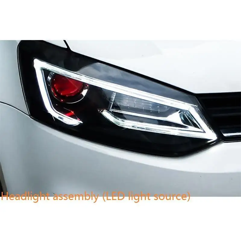 Number 2 Drl Assessoires боковой указатель поворота ходовые огни Luces Neblineros Led Para авто освещение фары 17 18 для Volkswagen Polo - Цвет: Number 2