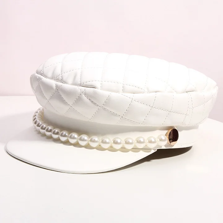 Béret Souple Enfant En Laine - Tour De Tête 40-46 Cm, Perles Décoratives, Pour Filles 2-5 Ans, Cadeau Mode Printemps/automne - 4