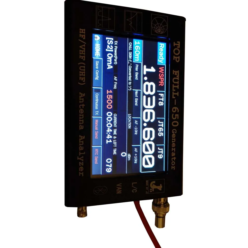 HF/VHF/UHF 4," lcd 0,1-1300 MHz Генератор сигналов 1,3 GHz ANT SWR Векторный анализатор антенны метр+ 3000mAh аккумуляторная батарея