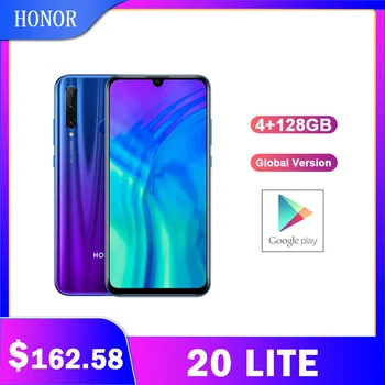 

Honor 20 Lite 4GB 128GB Global Version Front 32MP Kirin 710 Octa Core Android 9.0 Face ID Mobile Phone 24MP Rear Camera الهاتف ا
