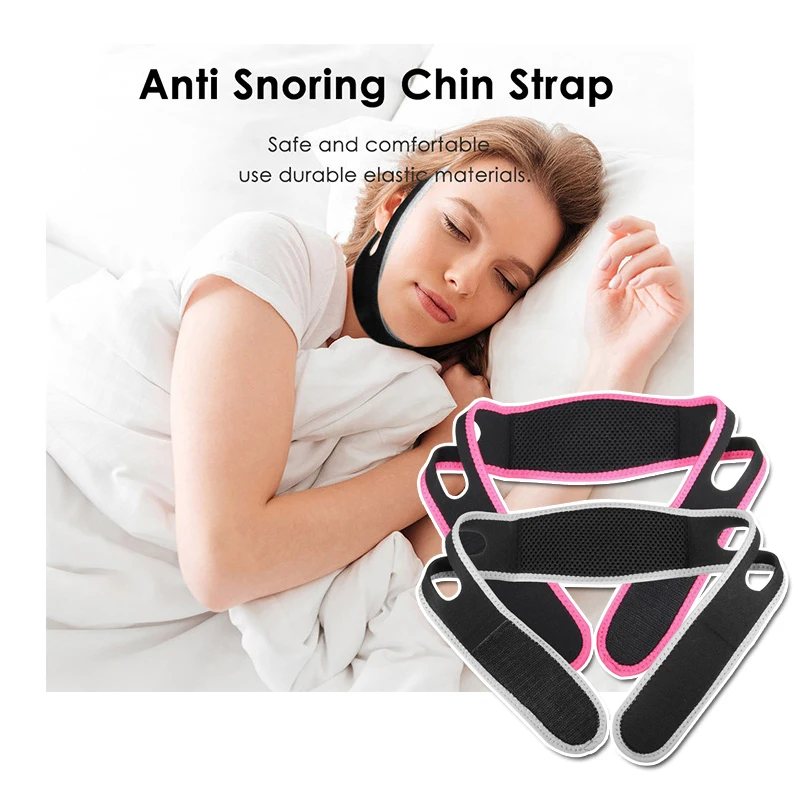 

Anti Snoring Chin Straps Mouth Guard Stop Bruxism Care Sleep Stop Snoring Belt Chin Jaw Supporter Apnea Belt for Men Women 1pc