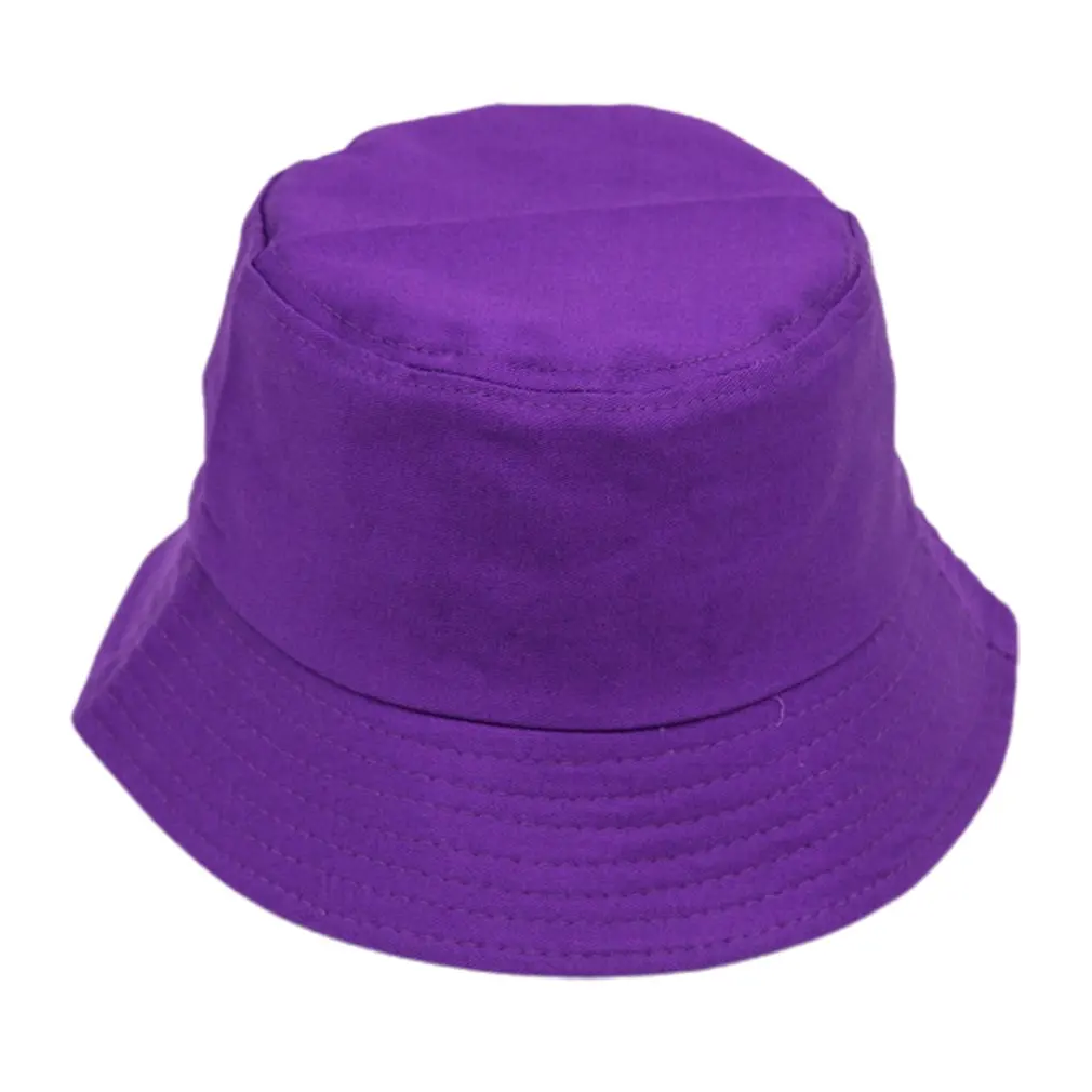 New Fashion solid Hat White Black Bucket Hat Reversible Fisherman Caps Summer Hats For Women Gorras фиолетовая Шляпа рыбака