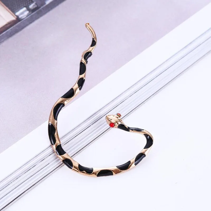 Punk Style Twining Red Eyes Snake Shape Earrings Stud Cuff For Women Jewelry