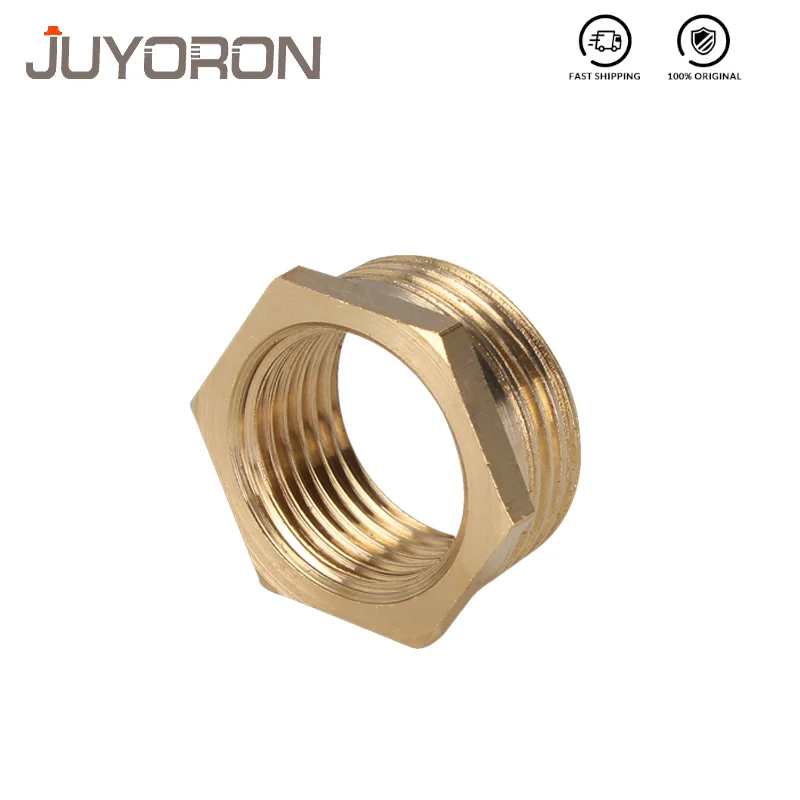 Brass Adapter Fitting BSP Reducing Hexagon Bush Bushing Male to Female Connector Fuel Water Gas Oil 1/8&quot 1/4&quot 3/8&quot 1/2&quot 3/4&quot