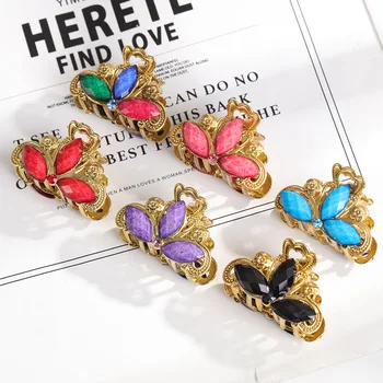 

Ethnic style Metal Butterfly Hair Clip Classical Alloy Grip Clip Girls Headdress Hairpin Fashion Headwear Women Hair Accessories