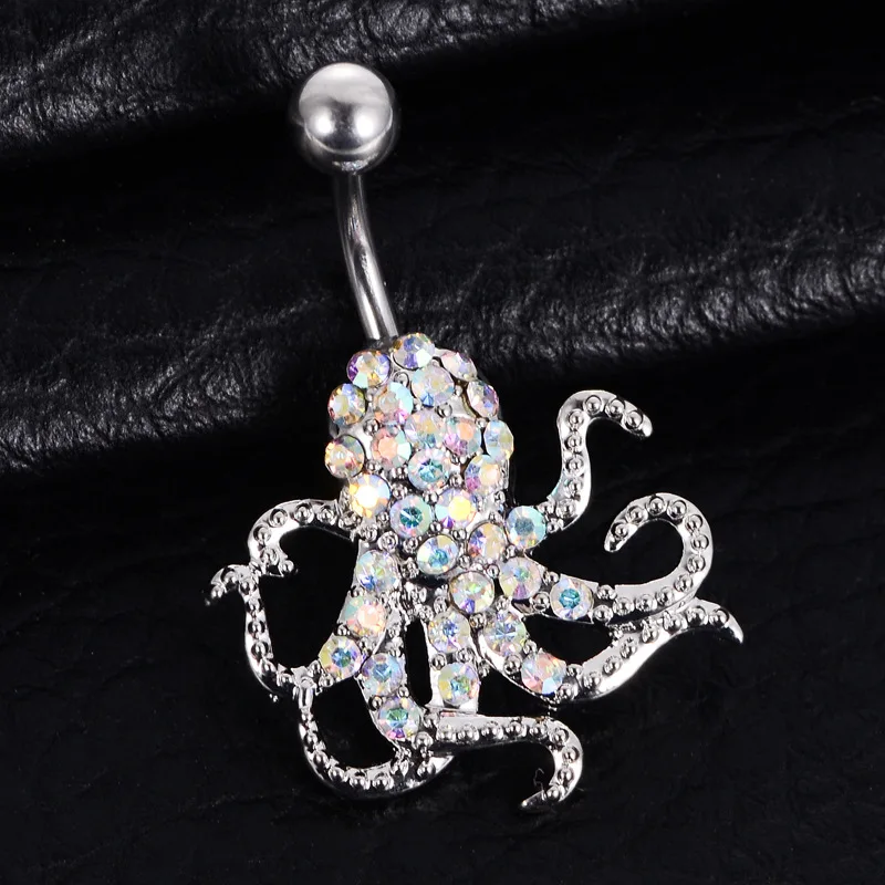 Crystal Scorpion Navel Bell Button Rings 316L Surgical Steel Piercing Navel Rings Body Piercing Sex Body Jewelry