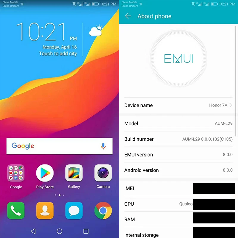HONOR 7A смартфон с 5 7 дюймовым дисплеем восьмиядерным процессором Snapdragon 430 ОЗУ 2 Гб