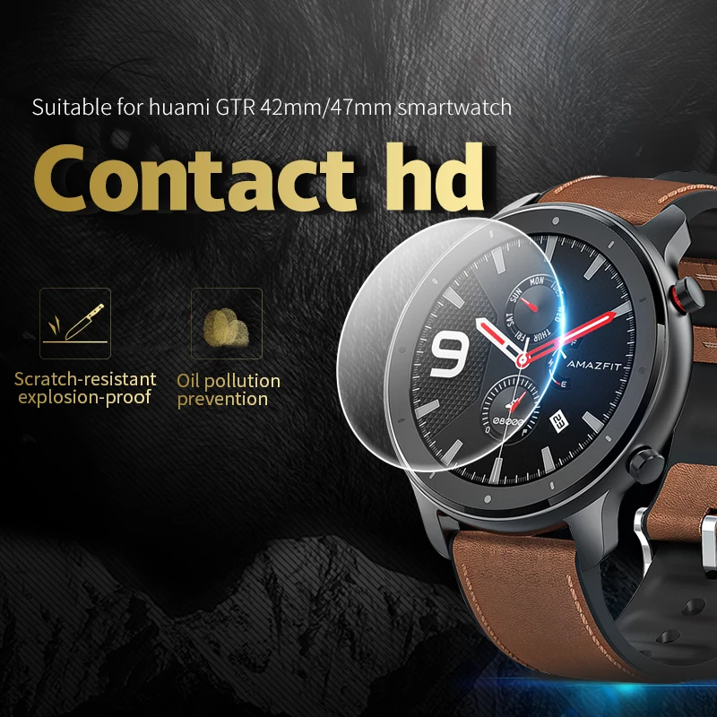 10 шт. для Xiaomi Huami Amazfit GTR 47 мм 42 закаленное стекло 9H 2.5D Премиум Защитная пленка
