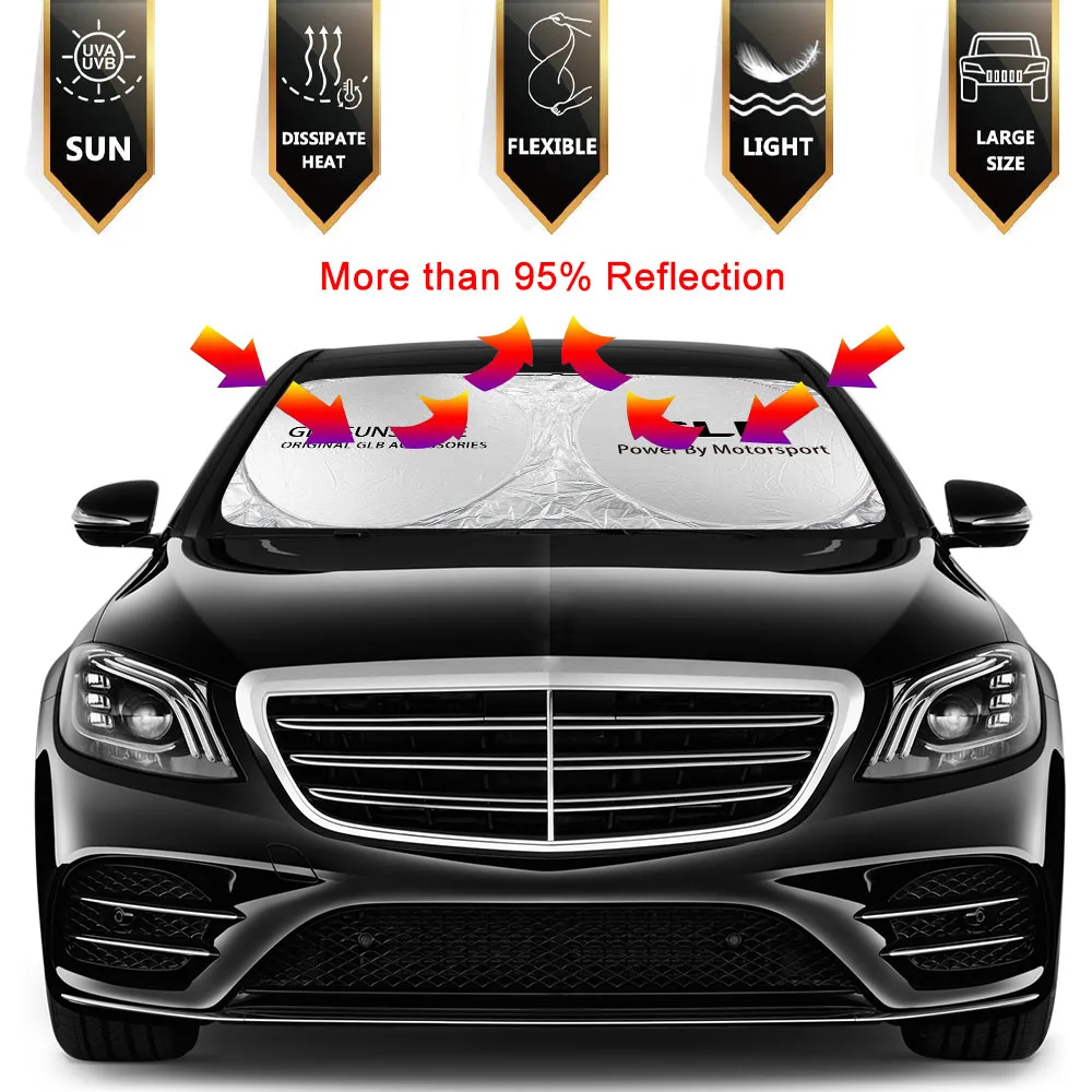 Car Windshield SunShade Cover For Mercedes W124 GLA-GLS GLC43 Anti UV