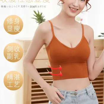 

women camisole top black sexy corset tank tops summer with bra 2020 white wrap croque caraco femme sleeveless vest bra lingerie