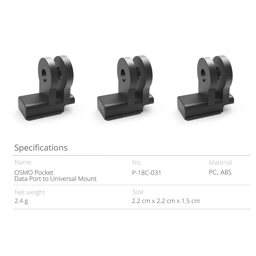 3 шт. порт передачи данных черный держатель расширения Универсальный Прочный кронштейн инструменты крепления ABS легко установить адаптер для DJI OSMO карман