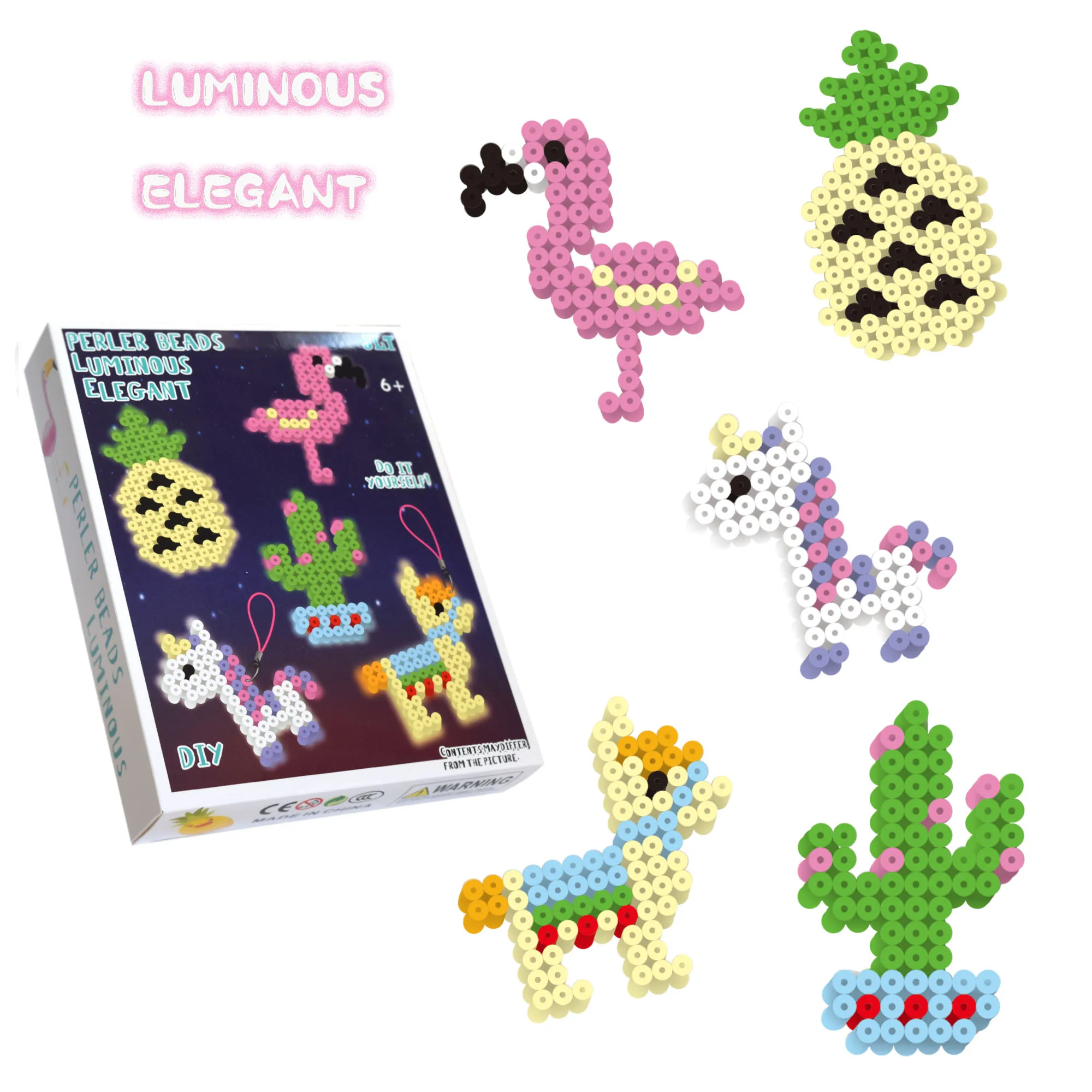 5mm Hama perles lumineux fusible perles ensemble 3D puzzles pour enfants créatif hama mi perle kit d'apprentissage jouets pour enfants> 8 ans