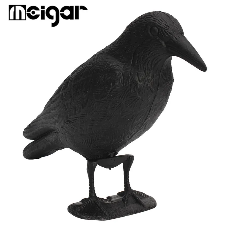 

NEW Black Plastic Crow Hunting Decoy Garden Yard Bird Deter Scarer Scarecrow Mice Waterproof Pest Control Deterrent Repeller