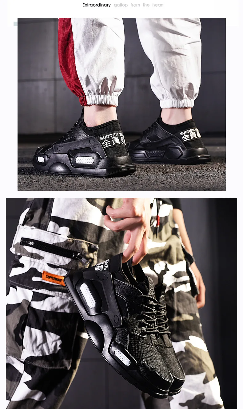 INS MEN'S SHOES Spring New Style Breathable Korean-style Online Celebrity-Casual Men Mesh Trendy Shoes Versatile Sports Daddy Sh