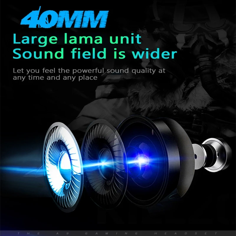 Lobkin Gaming Headset Earphone Wired Gamer Headphone Stereo Sound Headset With USB Mic LED Light For PC Gamer PS4 Laptop r20