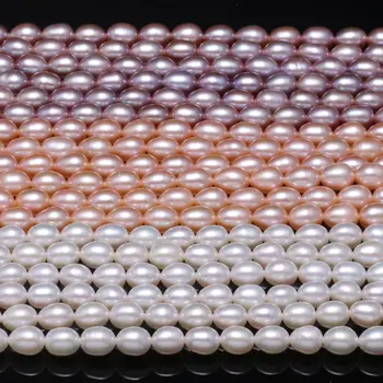 

Real Pearl Beads Purple AAA level Loose Beads for DIY Necklace Bracelet Ornaments Sewing Garments Accessories Size 5-6mm