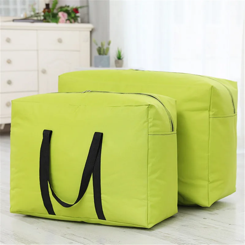 Quilt Storage Bag Home Clothes Quilt Pillow Blanket Storage Bag Travel Luggage Large Capacity Organizer Dampproof Sorting Bag - Цвет: Зеленый