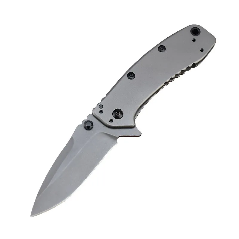 

CH kershaw 1555T Leek Flipper Folding Knife 8cr13mov Blade ,Stainless Steel Handle Pocket Knife Camping EDC Tools Dropshipping