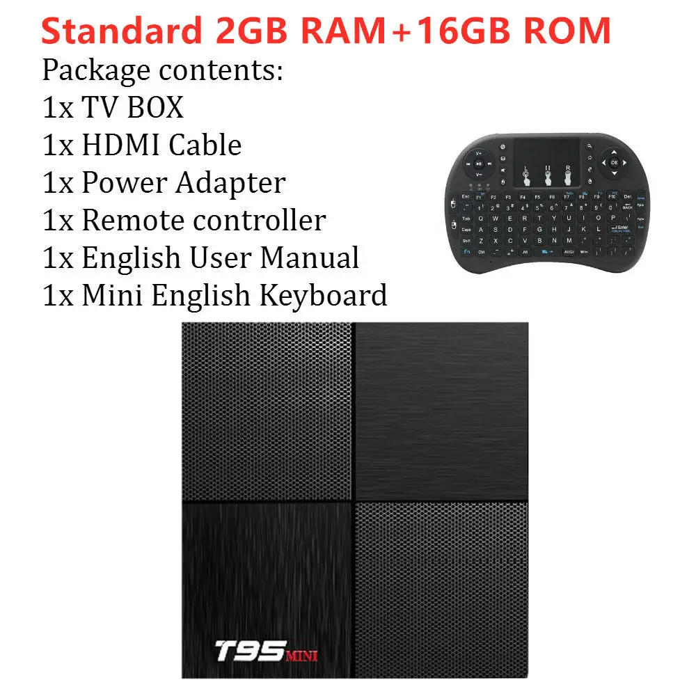 Android 9,0 tv Box T tv Box 2G 16G T95 Mini H6 четырехъядерный Cortex-A53 Поддержка USB 3,0 2,4G Wi-Fi 3D 4K Full HD H.265 100M Ethernet - Цвет: 2G EU Black Keyboard