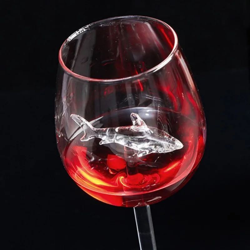 Хрустальные бокалы для вина ручной работы с акулой внутри, вечерние бокалы для вина, Коктейльные бокалы для шампанского, вечерние, свадебные