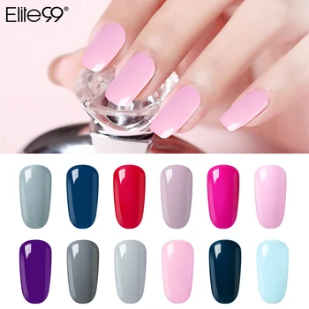 

Elite99 5ml Pure Color UV Gel Nail Art Manicure Semi-Permanent UV Varnish Nails Soak Off DIY Painting Gel Nail Polish Lacquer